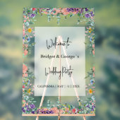 フローラカラフルの緑が霜を結婚降ろした アクリルサイン (ニュートラル)