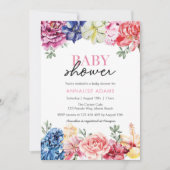 フローラカラフルの赤ちゃんシャワー招待 招待状 (正面)