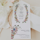 フローラカラフルをすべて1つの招待状 オールインワン招待状