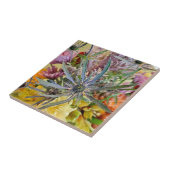 フローラカラフルアザミと花の写真 タイル (側面)