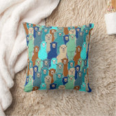 フローラカラフルアルパカ装飾用クッション クッション (ブランケット)