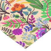 フローラカラフルイラストレーション花プリント模様 ショートテーブルランナー (コーナー)
