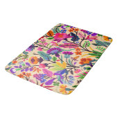 フローラカラフルイラストレーション花プリント模様 バスマット (アングル)
