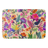 フローラカラフルイラストレーション花プリント模様 バスマット (正面)