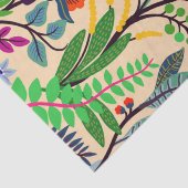 フローラカラフルイラストレーション花プリント模様 薄葉紙 (詳細)
