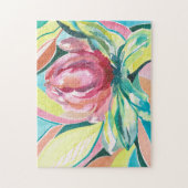 フローラカラフルウォーターカラーアートジグソーパズル ジグソーパズル (縦)