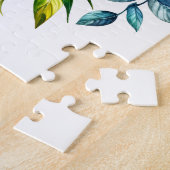 フローラカラフルオウムの水色 ジグソーパズル (側面)