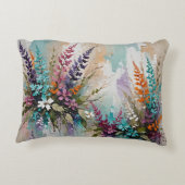 フローラカラフルオンブルーベージュホワイトラベンダー アクセントクッション (裏面)