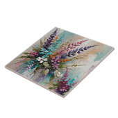 フローラカラフルオンブルーベージュホワイトラベンダー タイル (側面)