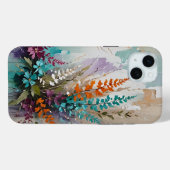 フローラカラフルオンブルーベージュホワイトラベンダー Case-Mate iPhoneケース (裏面 (横))