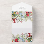 フローラカラフルガーデン結婚フラワーのQRコード オールインワン招待状 (外側)