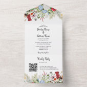 フローラカラフルガーデン結婚フラワーのQRコード オールインワン招待状 (内側)