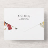 フローラカラフルガーデン結婚フラワーのQRコード オールインワン招待状 (裏面)