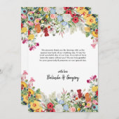 フローラカラフルガーデン結婚フラワーズ サンキューカード (正面/裏面)