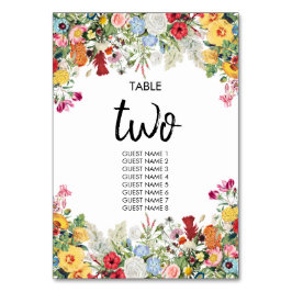 フローラカラフルガーデン結婚フラワーズ テーブルナンバー