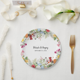 フローラカラフルガーデン結婚フラワーズ ペーパープレート