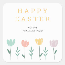 フローラカラフルキュートリモダンップ復活祭 スクエアシール