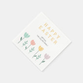 フローラカラフルキュートリモダンップ復活祭 スタンダードカクテルナプキン (角)