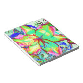 フローラカラフルグリーンピンキユリ熱帯花 ノートパッド (アングル)