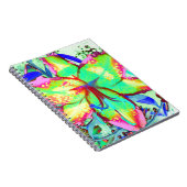 フローラカラフルグリーンピンキユリ熱帯花 ノートブック (右側)
