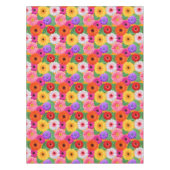 フローラカラフルゲルベラデイジーエレガント植物学 テーブルクロス (正面)