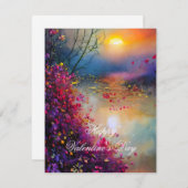 フローラカラフルサンセットバレンタイン シーズンカード (正面/裏面)