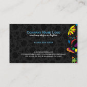 フローラカラフルシュガースカル&ブラックダマスク2 名刺 (裏面)