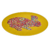 フローラカラフルシルエットバニー切断板 カッティングボード (角)