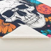 フローラカラフルスカルアートシェルパブランケット シェルパブランケット (3/4)