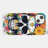 フローラカラフルスカル iPhoneケース (裏面横)