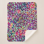 フローラカラフルダマスクシームレスパターン シェルパブランケット (正面)