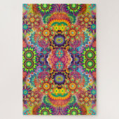 フローラカラフルデザインブーケマンダラ ジグソーパズル (縦)