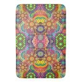 フローラカラフルデザインマンダラパターン バスマット (正面縦)