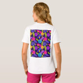 フローラカラフルトロピ離れカル花Pattern-23 Tシャツ (裏面フル)