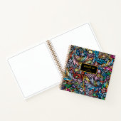 フローラカラフルドードルスケッチブックスパイラルノート ノートブック (内部)