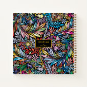 フローラカラフルドードルスケッチブックスパイラルノート ノートブック (裏面)