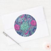 フローラカラフルドールパターン ラウンドシール (封筒)