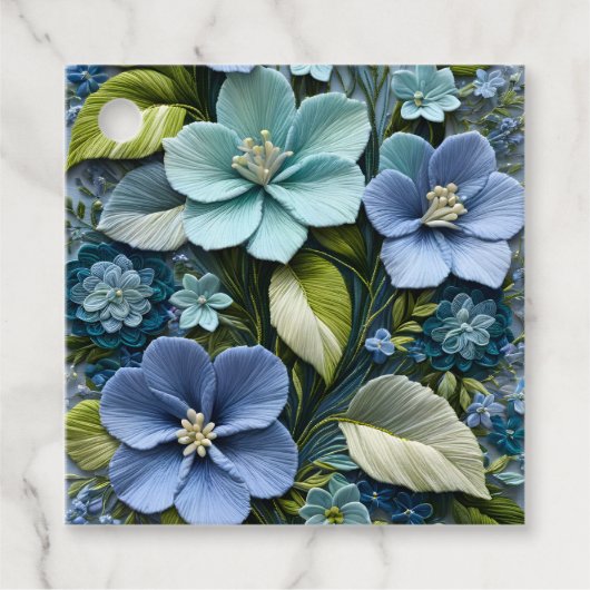 フローラカラフルニードレポイントアートギフトラベル フェイバータグ (正面)