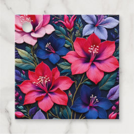 フローラカラフルニードレポイントアートギフトラベル フェイバータグ