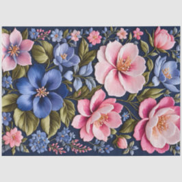 フローラカラフルニードレポイントアートティッシュペーパー 薄葉紙