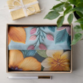 フローラカラフルニードレポイントアートティッシュペーパー 薄葉紙 (ギフト)