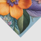 フローラカラフルニードレポイントアートティッシュペーパー 薄葉紙 (詳細)