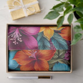 フローラカラフルニードレポイントアートティッシュペーパー 薄葉紙 (ギフト)