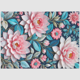 フローラカラフルニードレポイントアートティッシュペーパー 薄葉紙