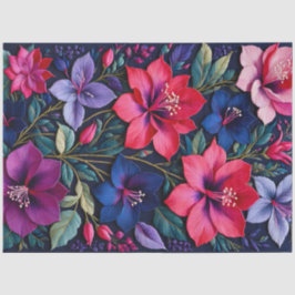 フローラカラフルニードレポイントアートティッシュペーパー 薄葉紙