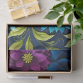 フローラカラフルニードレポイントアートティッシュペーパー 薄葉紙 (ギフト)