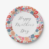 フローラカラフルハッピーマザーズデイブランチパーティー ペーパープレート (正面)