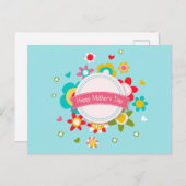 フローラカラフルハッピーマザーズデイ |はがき ポストカード (正面/裏面)