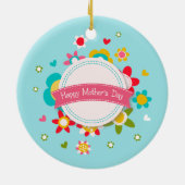 フローラカラフルハッピーマザーズデイ |オーナメント セラミックオーナメント (裏面)