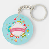 フローラカラフルハッピーマザーズデイ |キーチェーン キーホルダー (裏面)